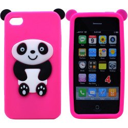 iPhone 4 4S 3D Cute Panda Case (Pink)